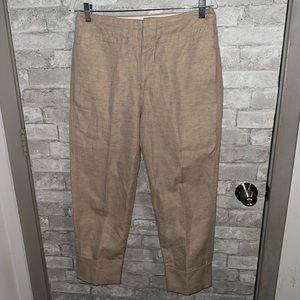 Women's bassike linen blend cropped dress pants sz 1(4)
